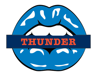 Oklahoma City Thunder Lips Logo vinyl decal